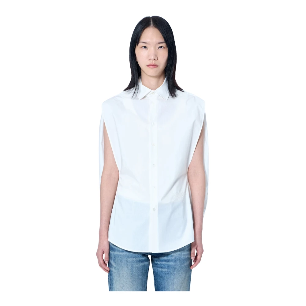 Mm6 Maison Margiela Donna Bianco Camicette S, New,