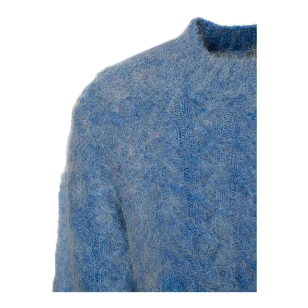 Represent Alpaca Cable Gebreide Trui Blue Heren