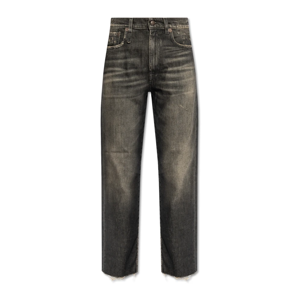 R13 Vintage-effect jeans Black Dames