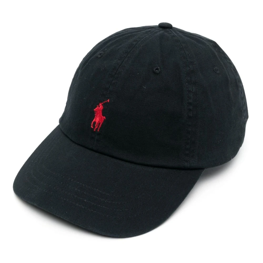 Ralph Lauren Geborduurde Baseball Cap Logo Black Unisex
