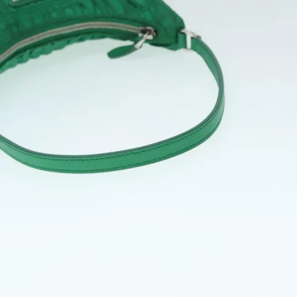 Prada Vintage Pre-owned Leather shoulder-bags Green Dames