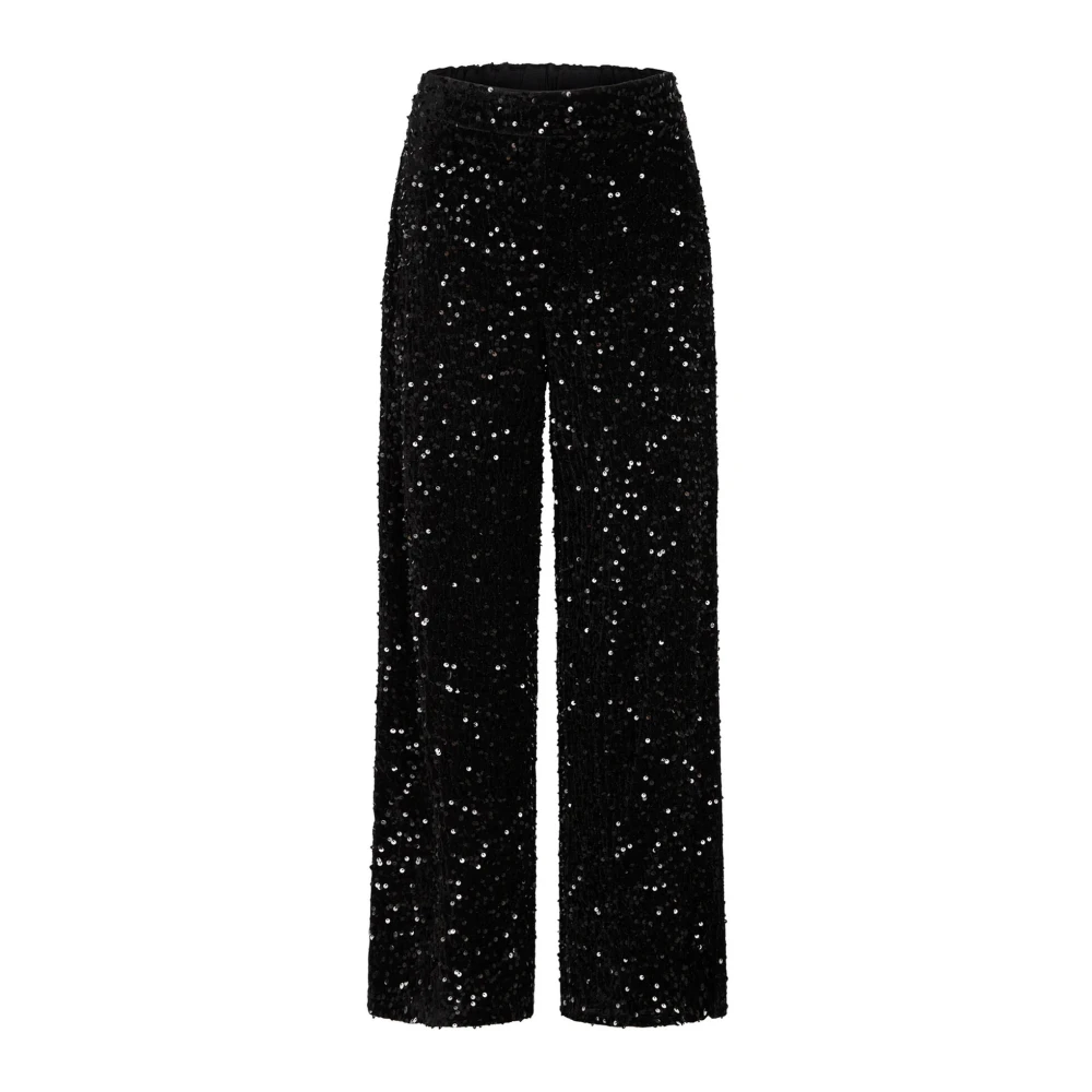 RUE de Femme Elena Byxor med Glittrande Paljetter Black, Dam