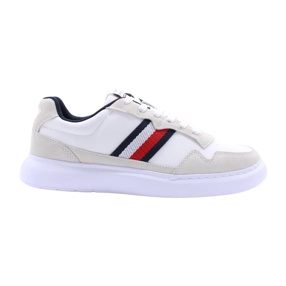 Tommy Hilfiger Leren Mix Beker Lichtgewicht en Stijlvol White Heren