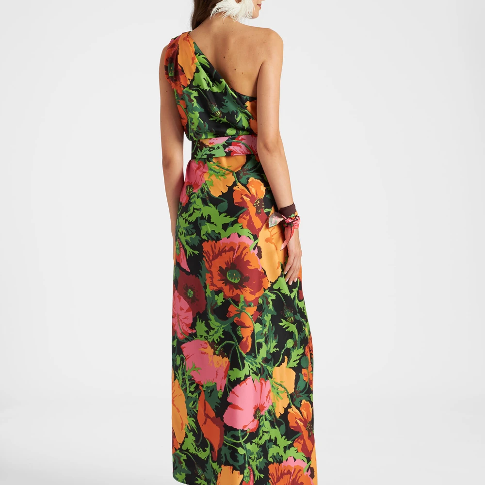 La DoubleJ Eénschouder Roy Jurk Multicolor Dames