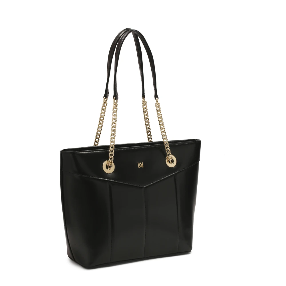 Kazar Zwarte handtas met lange schouderbanden Black Dames