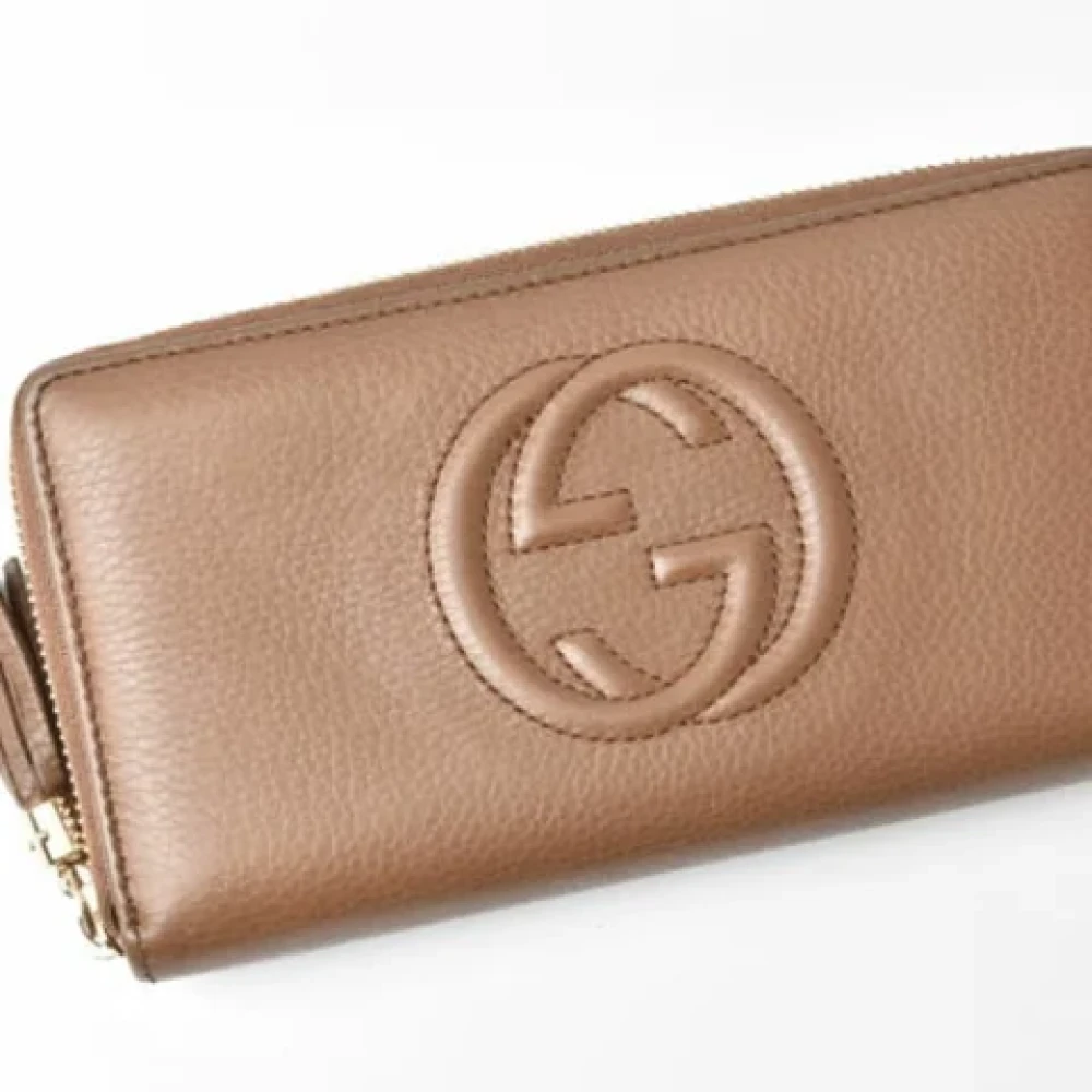 Gucci Vintage Pre-owned Leather wallets Brown Dames