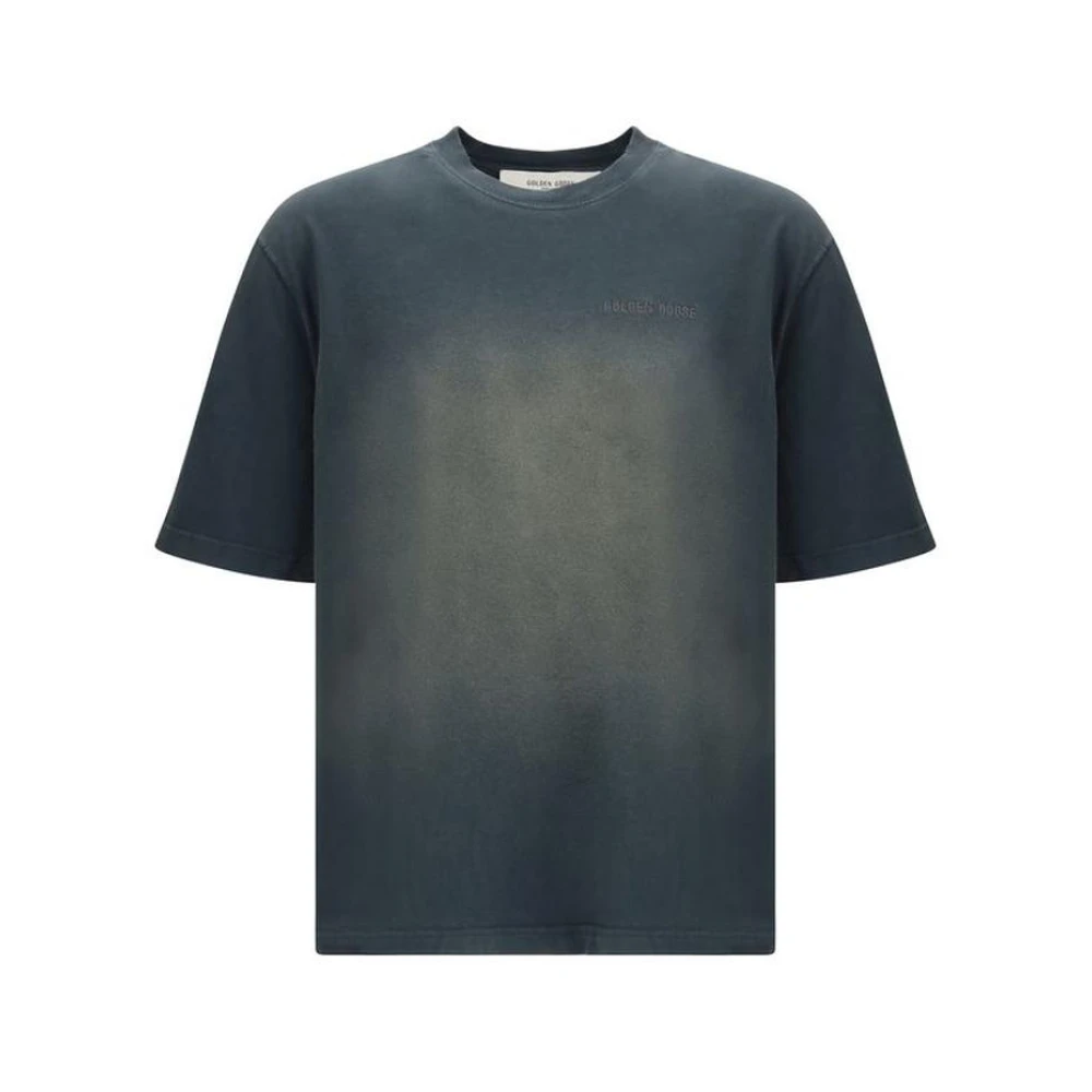 Golden Goose Men's Green/Golden Cotton Crew Neck T-Shirt