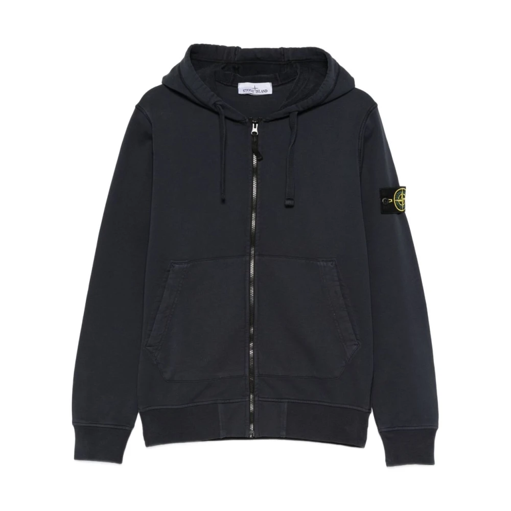 Stone Island Blue Hoodie - Male - Zip-Throughs - 2XL - Sweatshirts & Hoodies