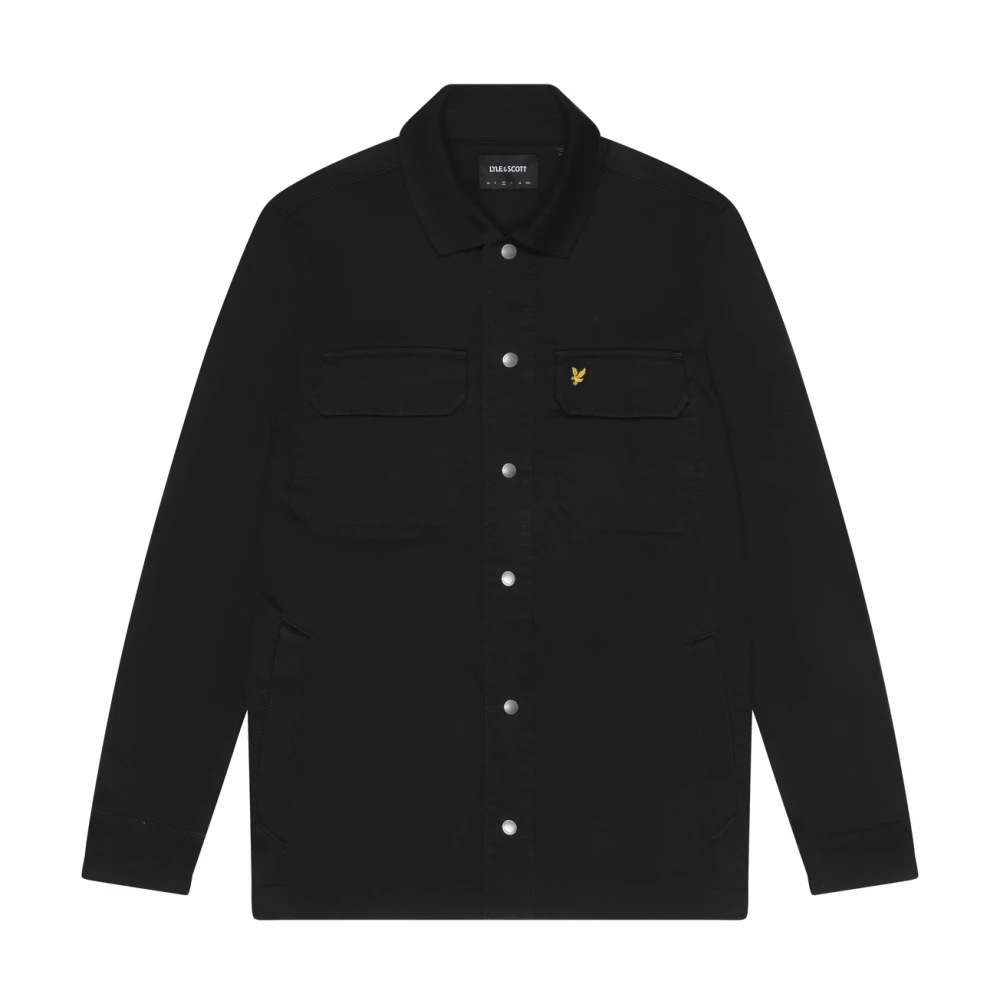 Lyle & Scott Cord Overshirt voor Mannen Black Heren