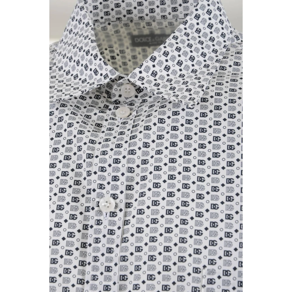 Dolce & Gabbana Heren Logoprint Lange Mouwen Shirt White Heren
