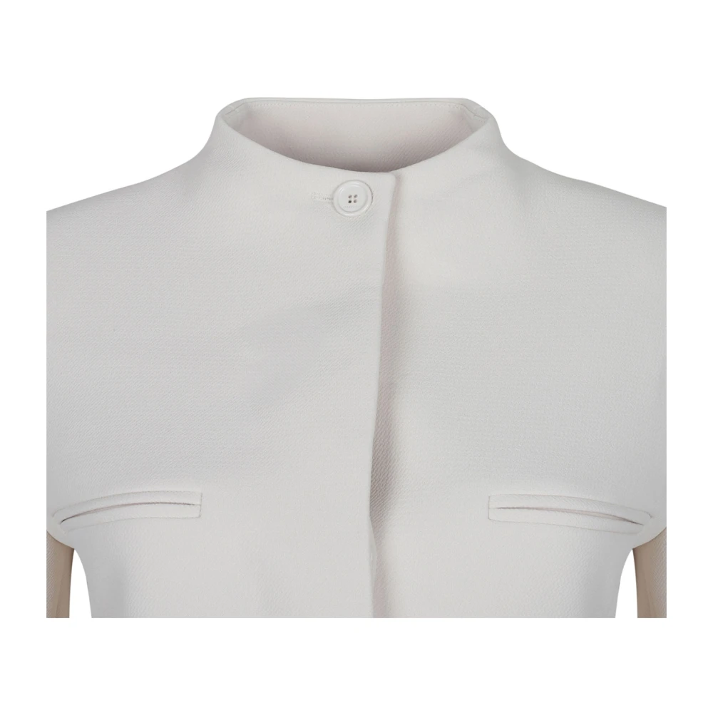 Courrèges Beige Getailleerd Jasje met Uitlopende Mouwen Beige Dames