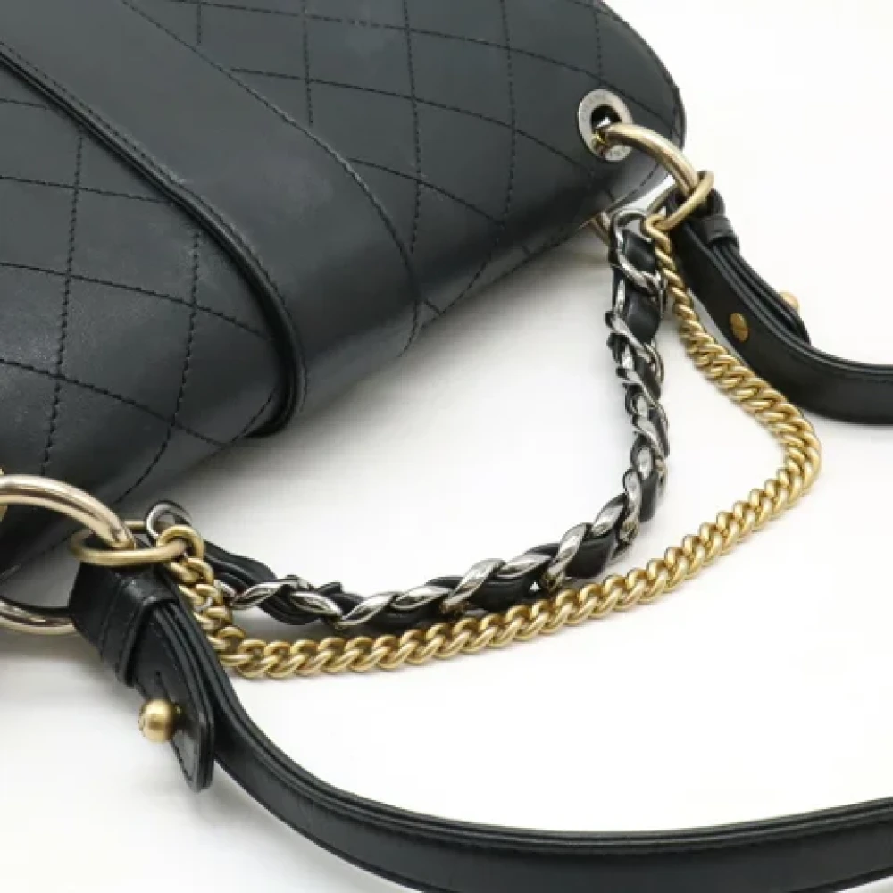Chanel Vintage Pre-owned Leather handbags Black Dames