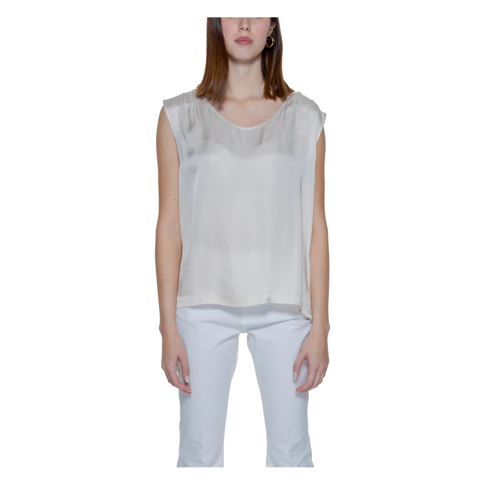 Street One Korte Mouw Damesblouse Collectie Beige Dames