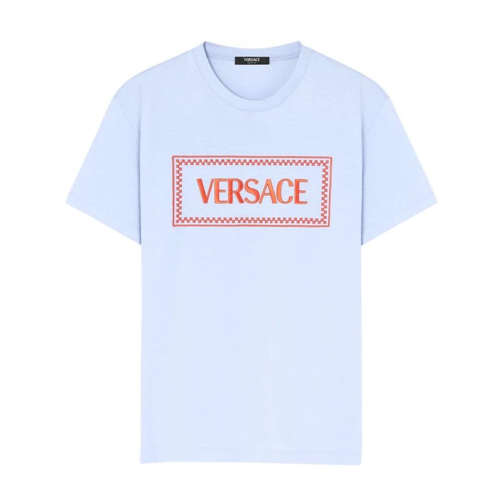 Versace Heldere Blauwe T-Shirts & Polos Blue Heren