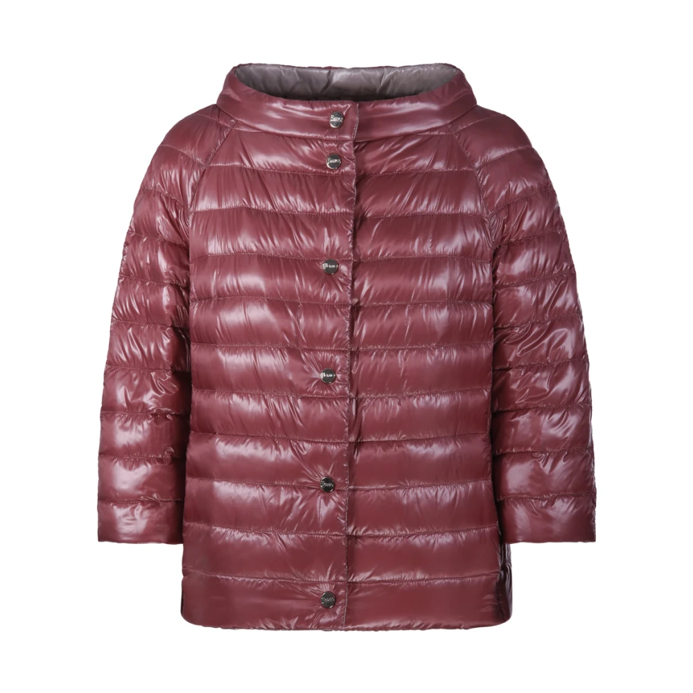 Herno Women's Pink Down Jackets, M, Reversible Down Jacket