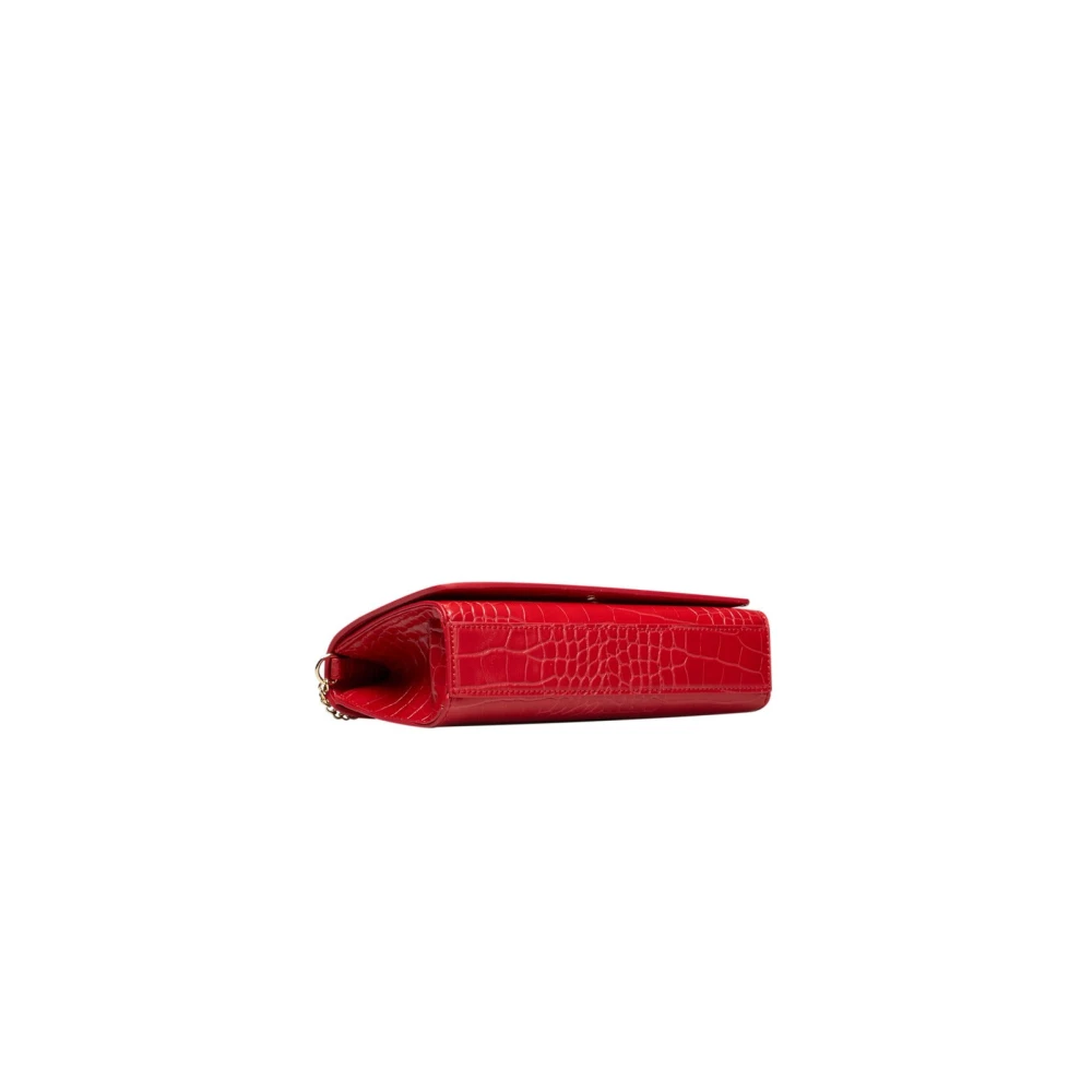Love Moschino Crossbody Chain Tas met Logo Voorkant Red Dames