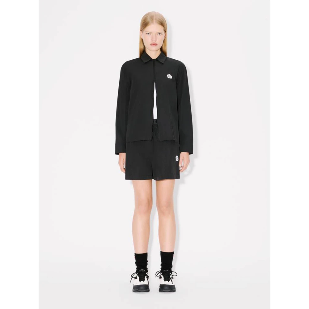 Kenzo Zwarte Rok met Elastische Taille Black Dames