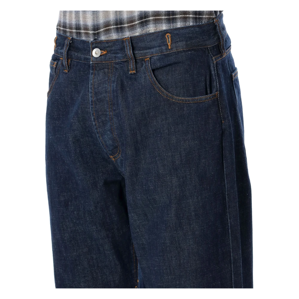 YMC You Must Create Indigo Loose Fit Jeans Blue Heren