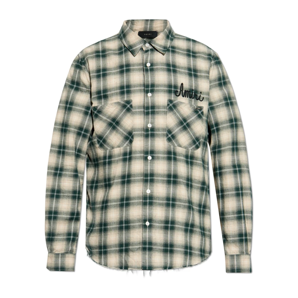 Amiri Flanellen overhemd Green Heren