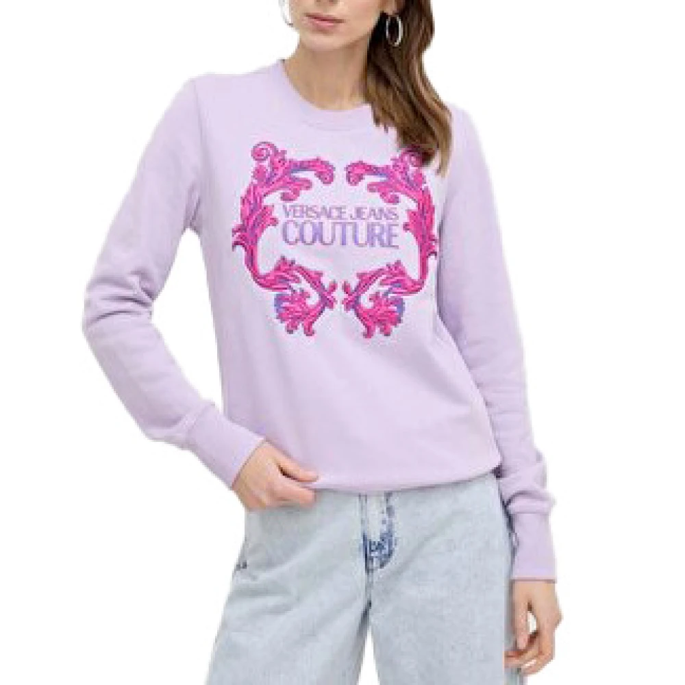 Versace Jeans Couture Women's Purple Felpa - Sweatshirts - S - Sweatshirts & Hoodies