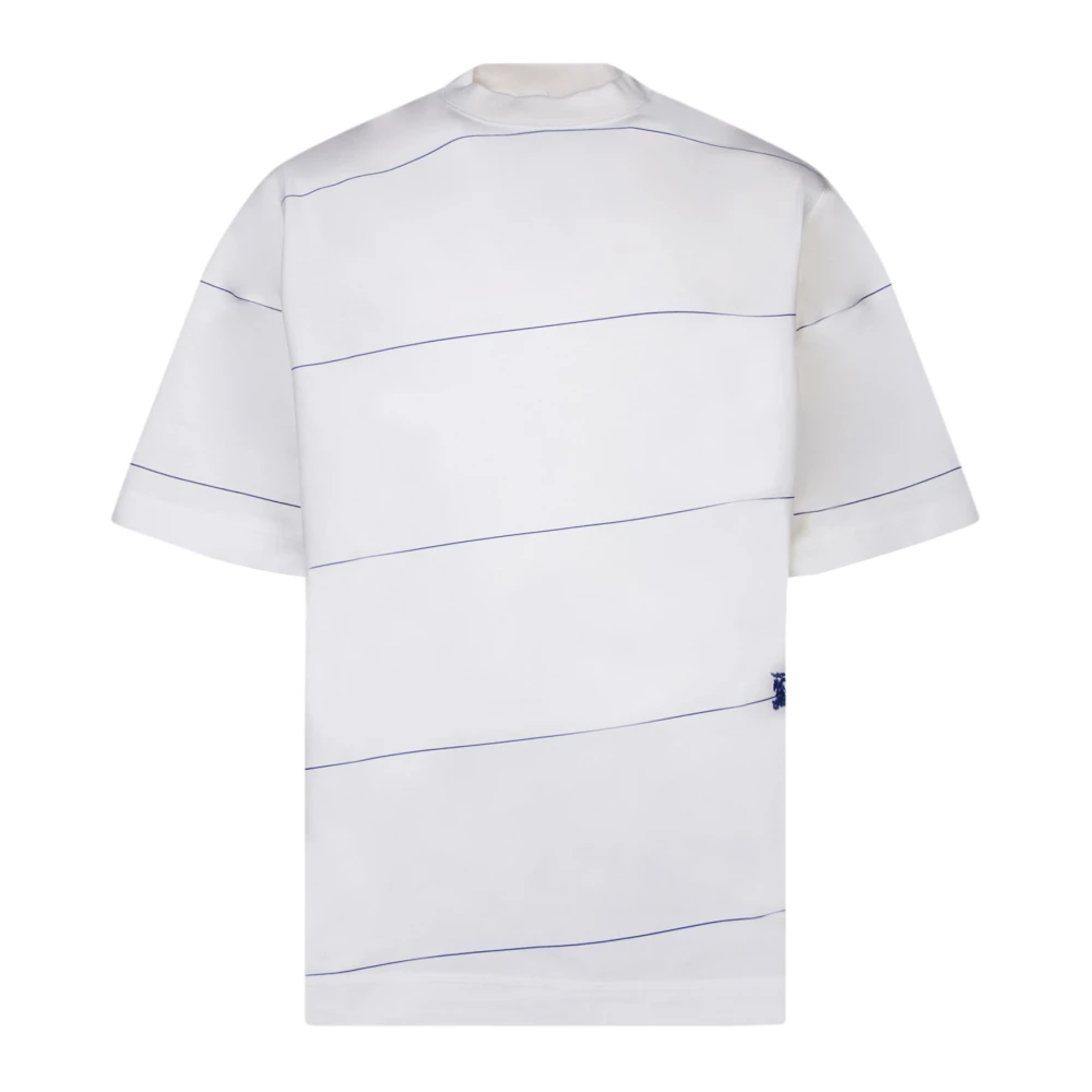 Burberry Gestreept Voorpand Print Casual T-Shirt White Heren
