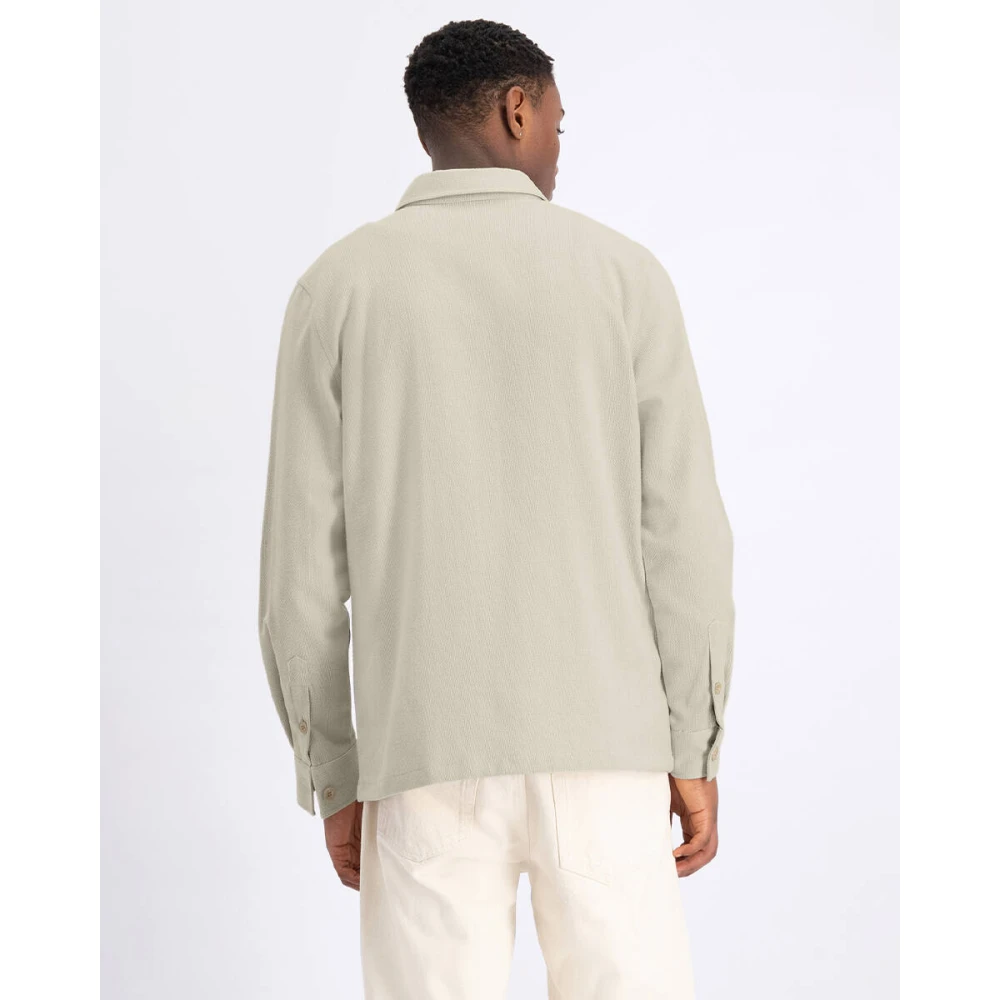 LAW OF THE SEA Twee-Tone Gestreept Overshirt Gray Heren