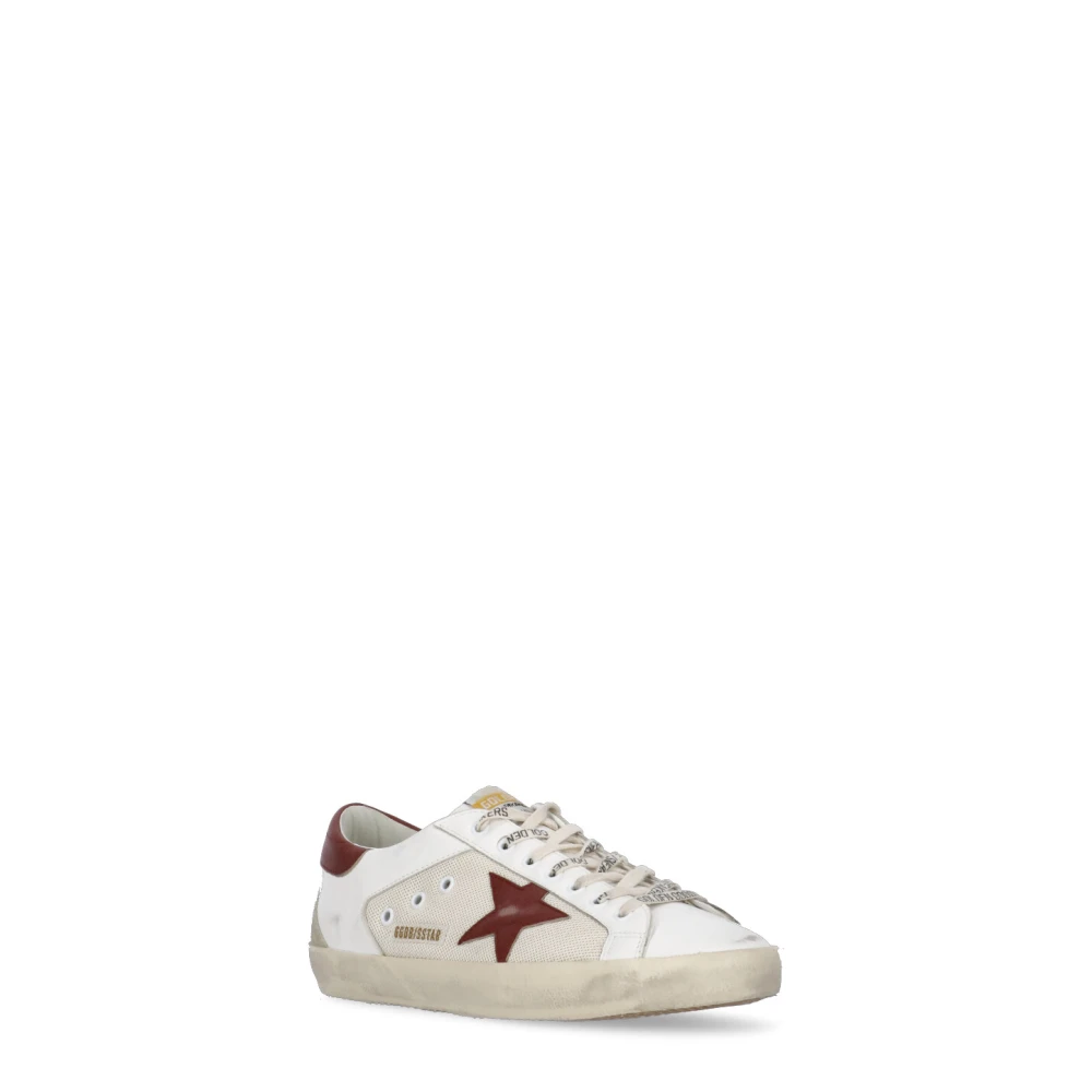 Golden Goose Beige Leren Sneakers met Contrasterende Ster Beige Heren