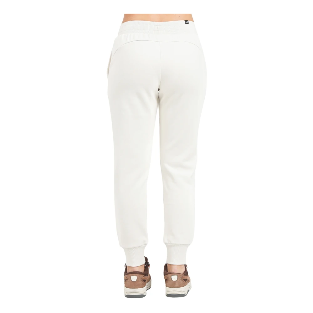 Puma Sportieve Glitter Logo Broek White Dames