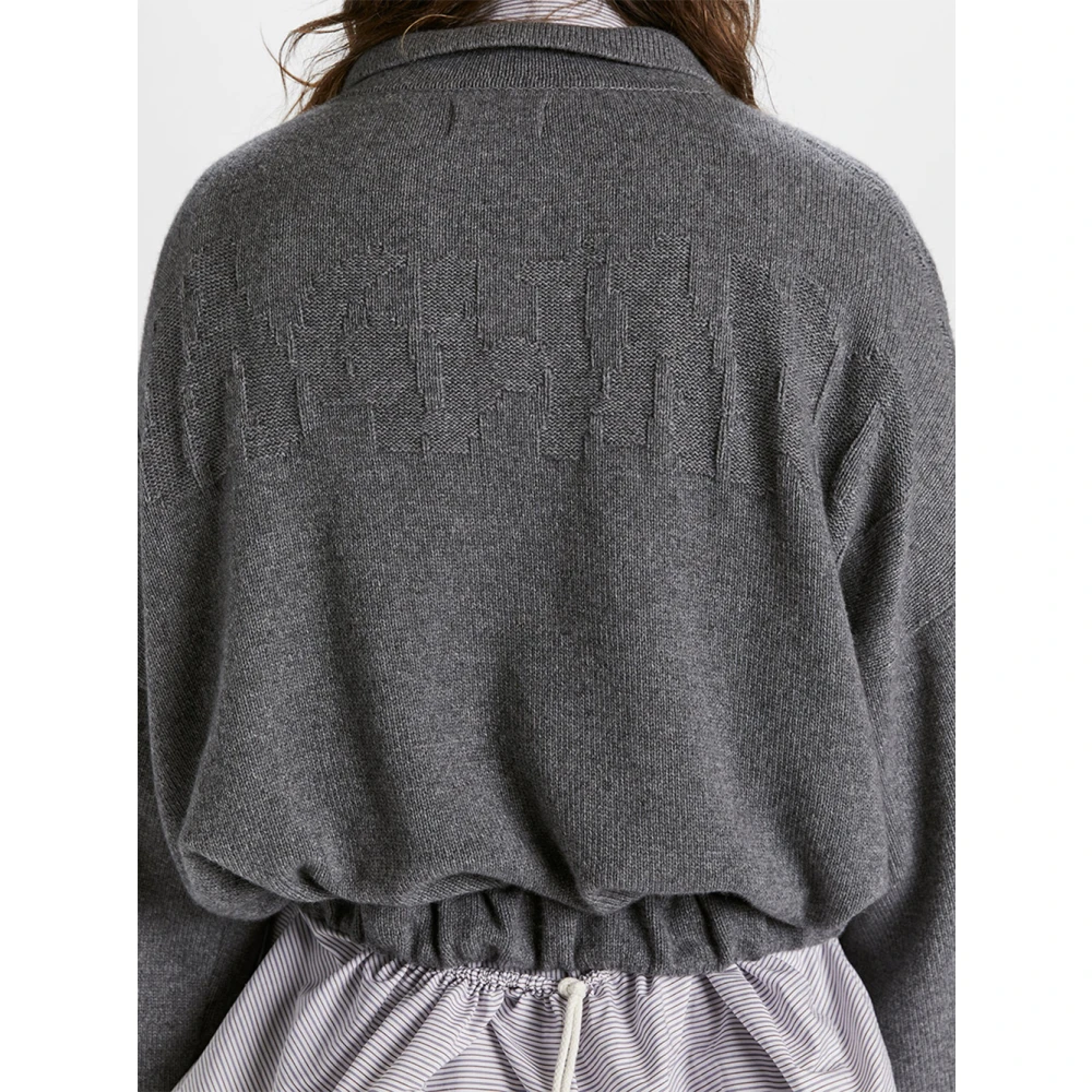 Magliano Grijze Gebreide Jas met Hoge Hals Gray Heren