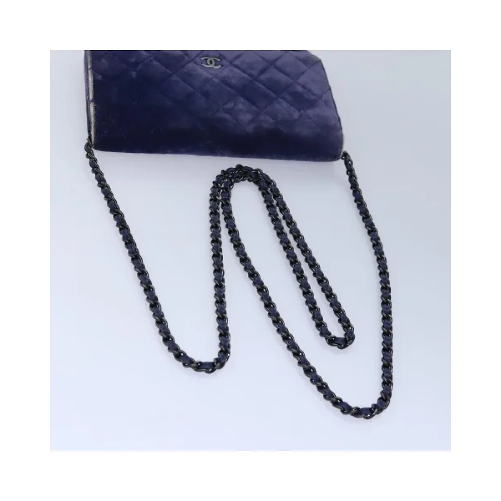 Chanel Vintage Pre-owned Cotton chanel-bags Blue Dames