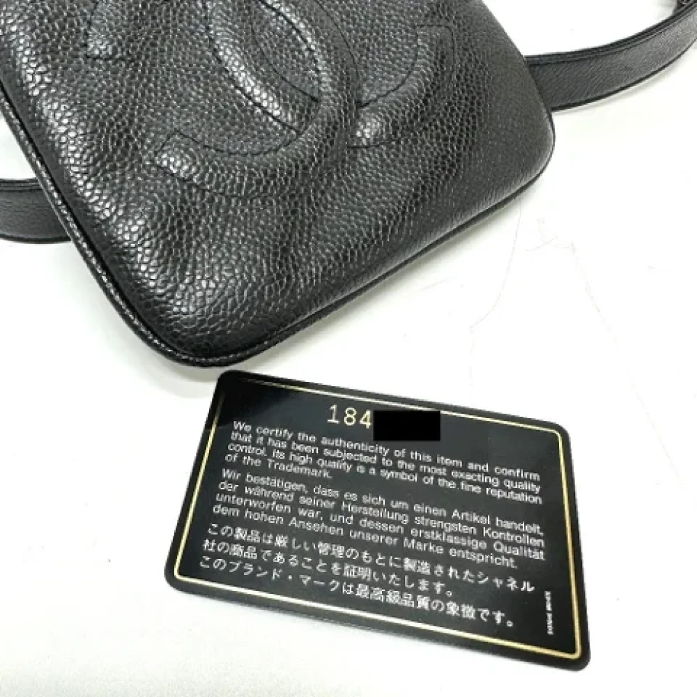 Chanel Vintage Pre-owned Leather clutches Black Dames