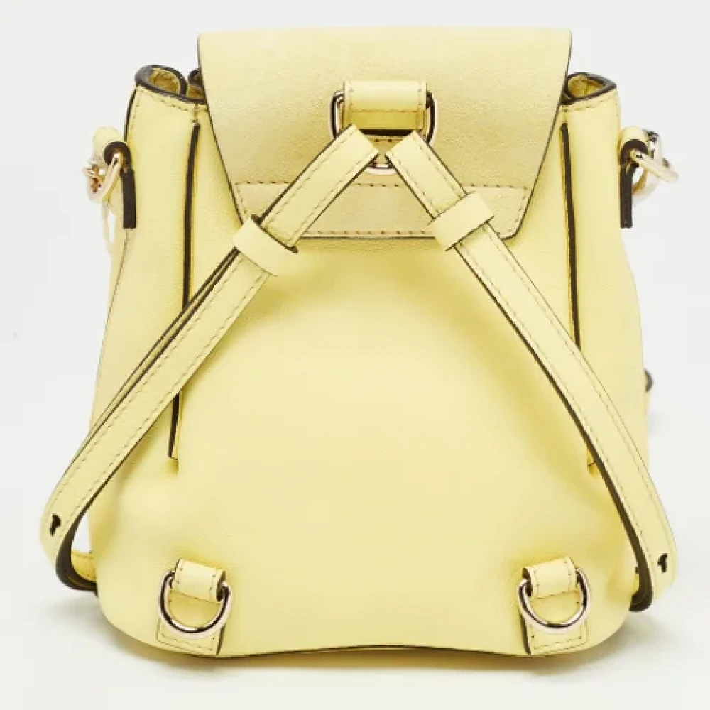 Chloé Pre-owned Leather backpacks Yellow Dames