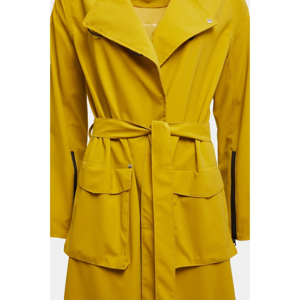 Stutterheim Matte Trenchcoat met Modern Design Yellow Dames