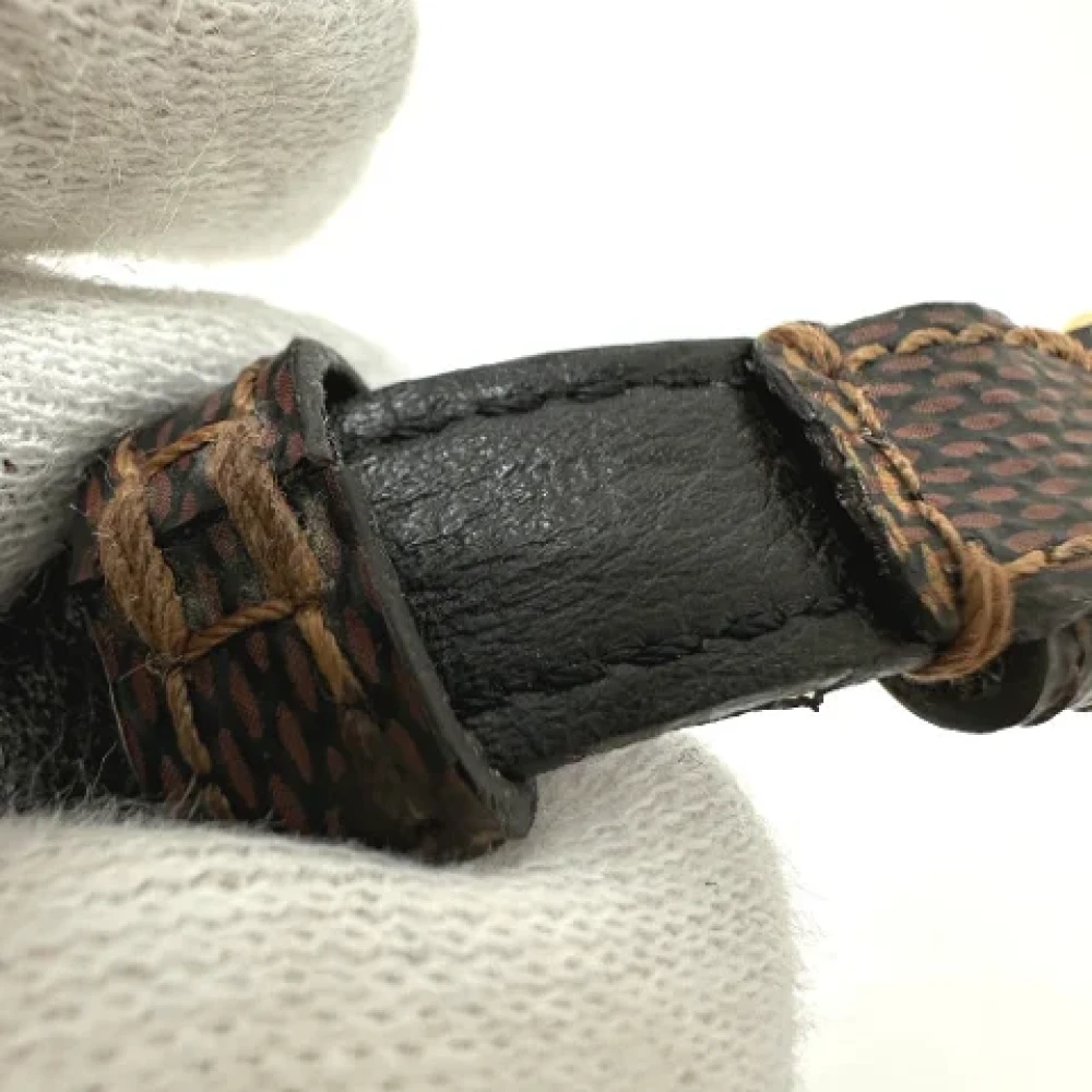 Louis Vuitton Vintage Pre-owned Cotton belts Brown Dames