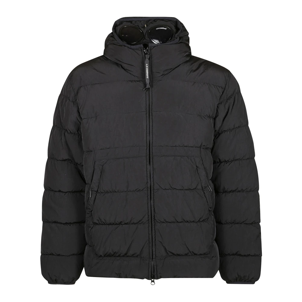 C.P. Company Stijlvolle Middelgrote Jas voor Buiten Black Heren