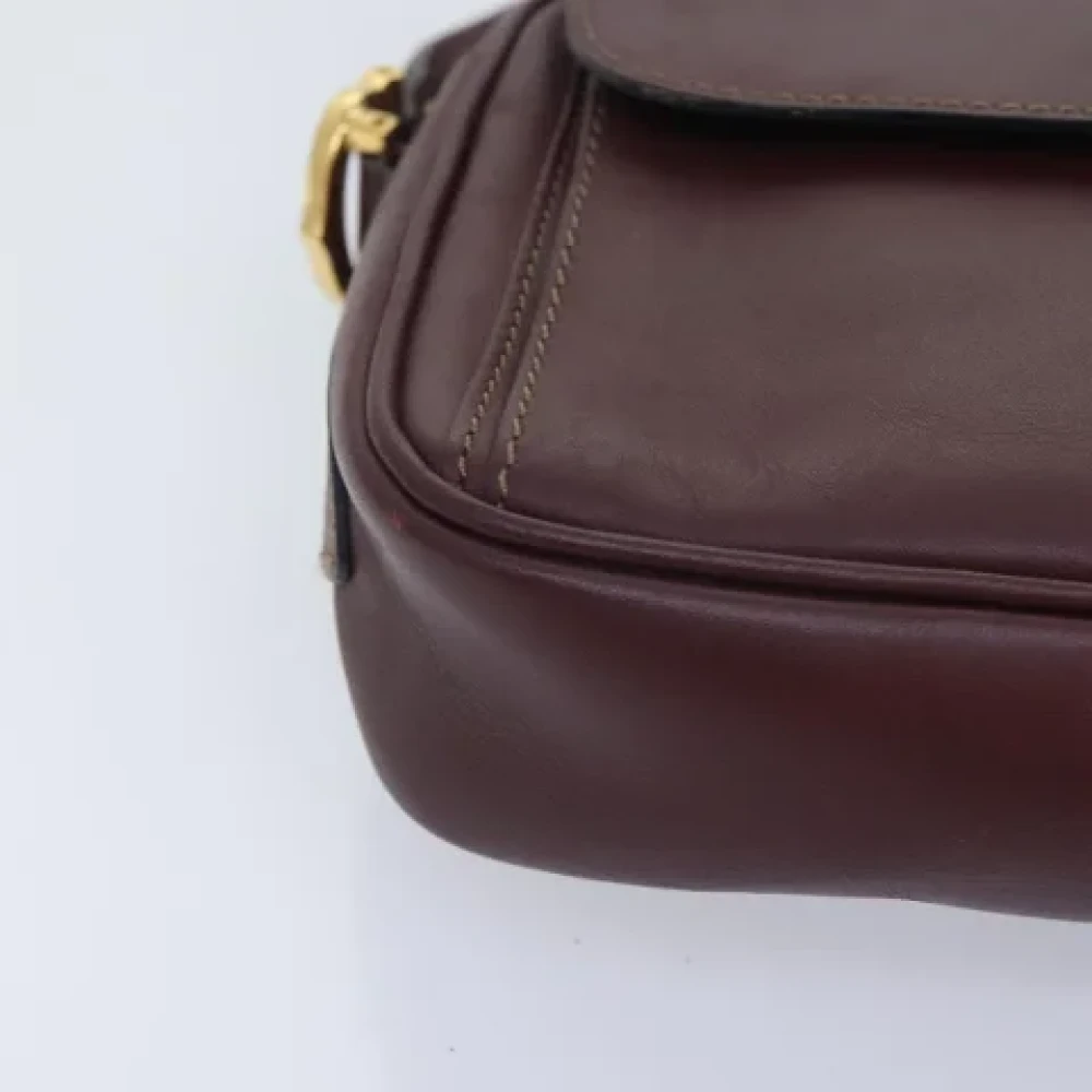 Cartier Vintage Pre-owned Leather shoulder-bags Red Dames