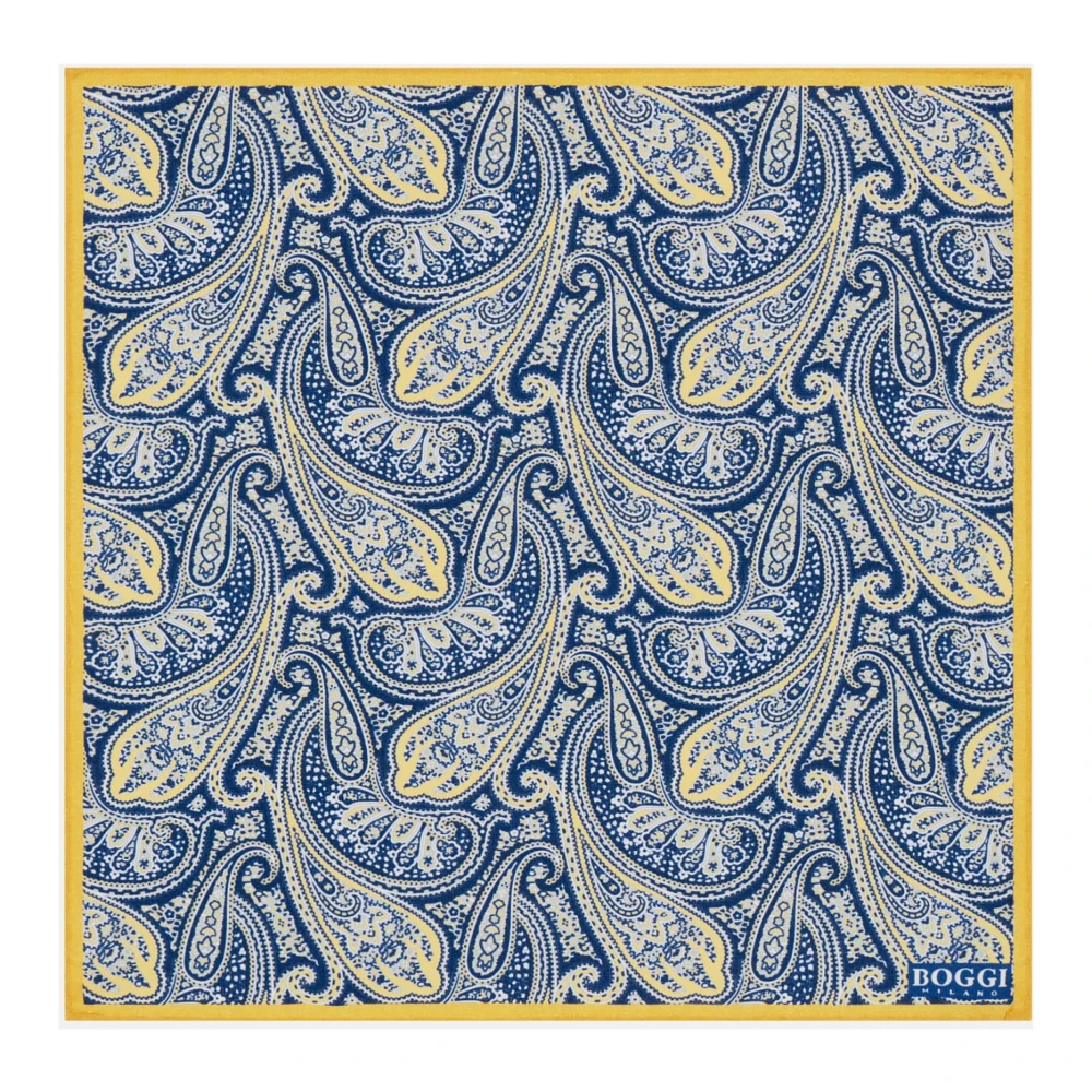 Boggi Milano Gestreept zijden pochet Multicolor Heren