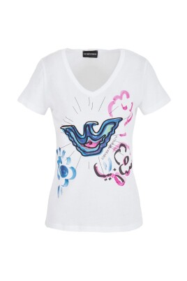 graphic-print-v-neck-t-shirt