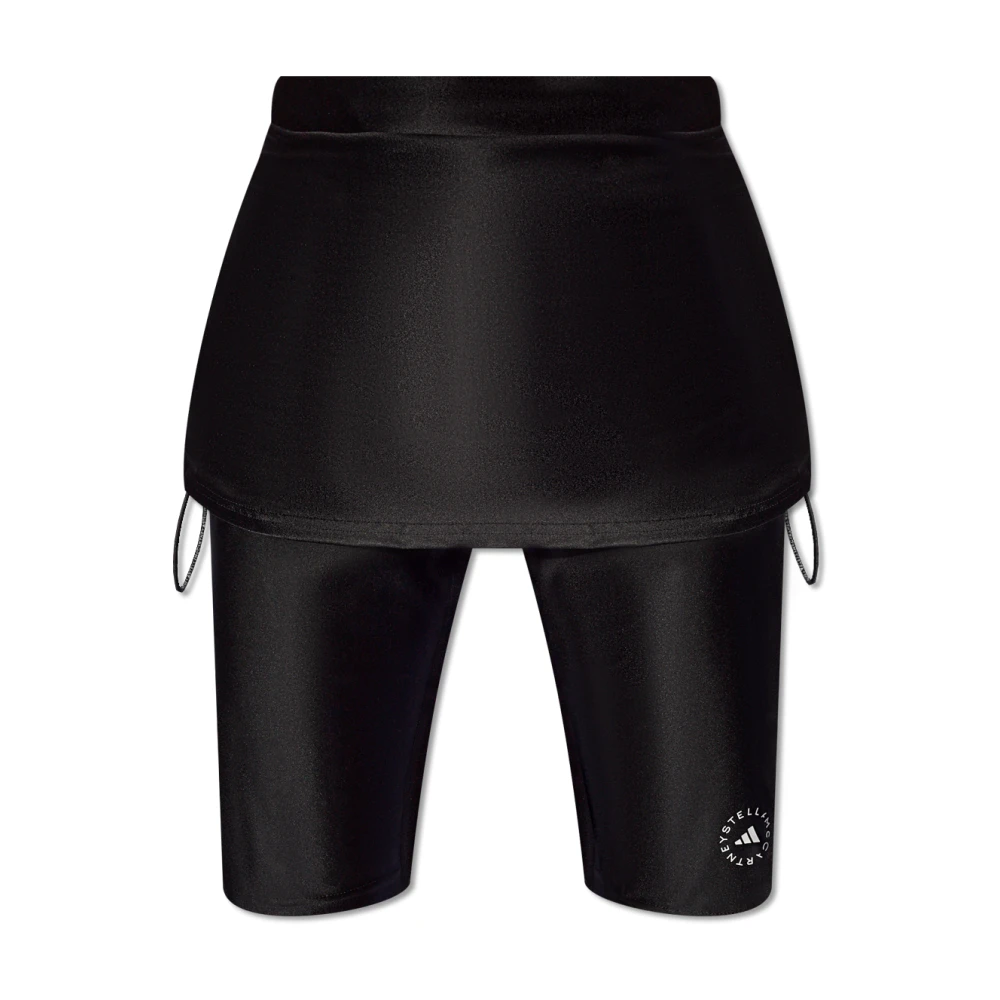 adidas by stella mccartney Cropped Leggings met Logo Black Dames