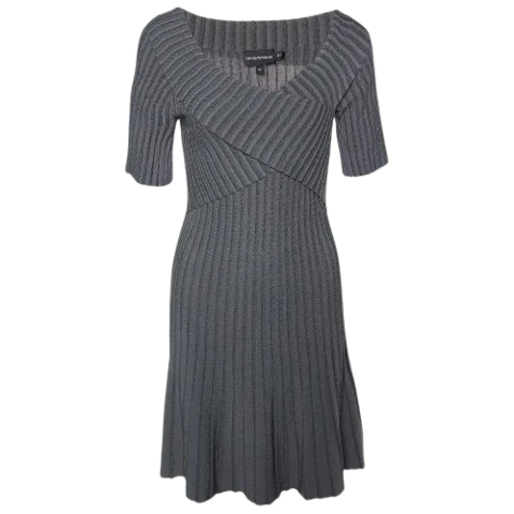 Armani Pre-owned Fabric dresses Gray Dames