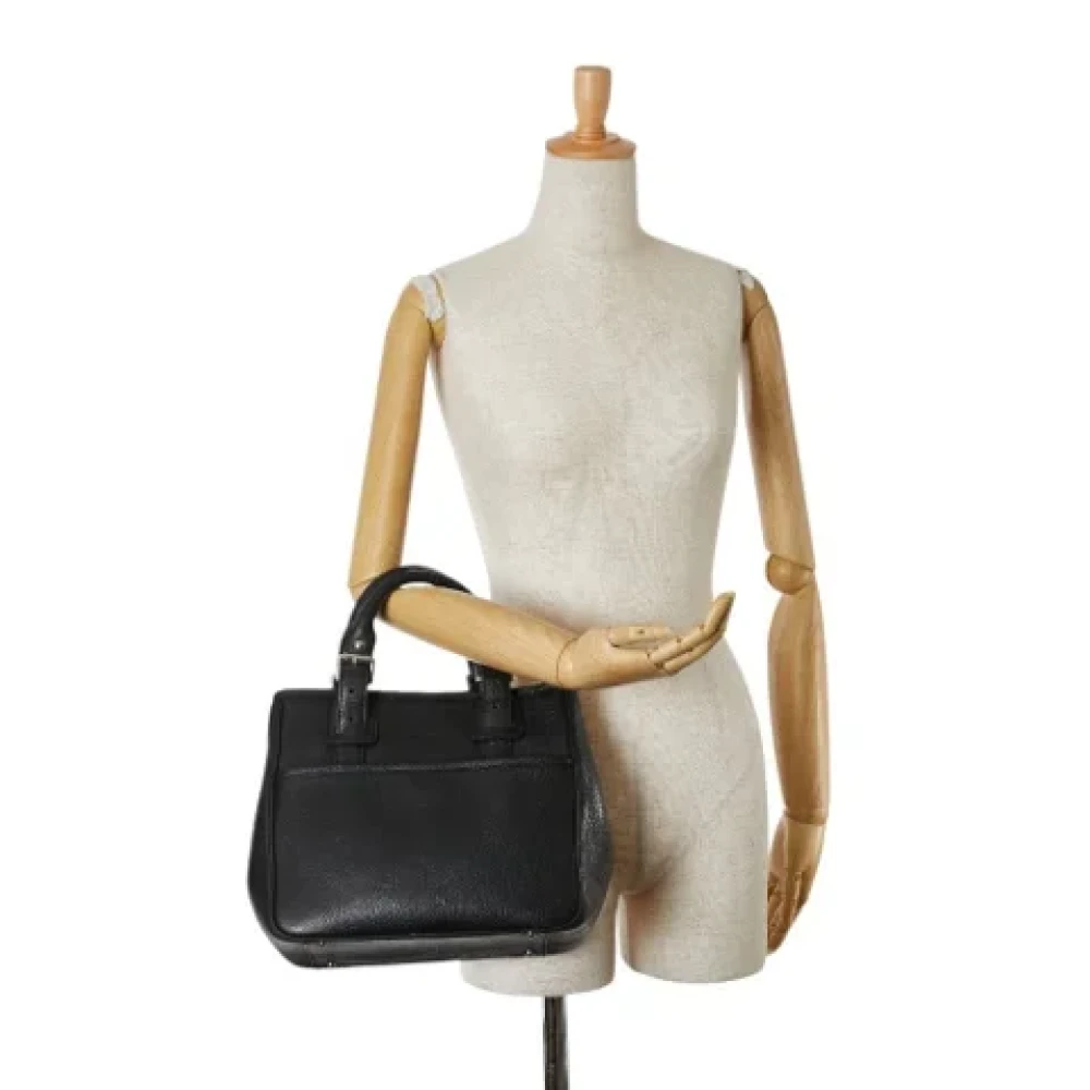 Burberry Vintage Pre-owned Leather handbags Black Dames