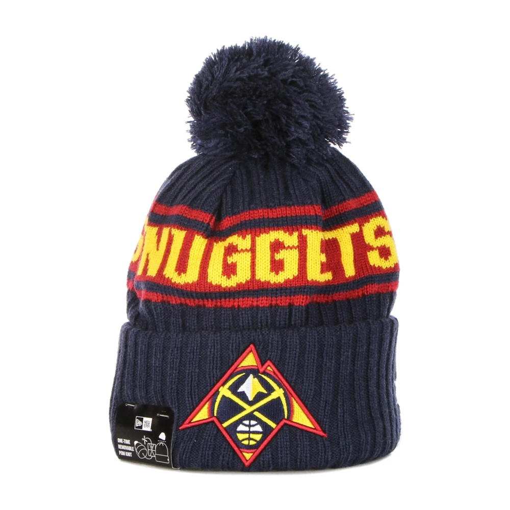 New Era Men's Denver Nuggets Pom Pom Beanie Hat