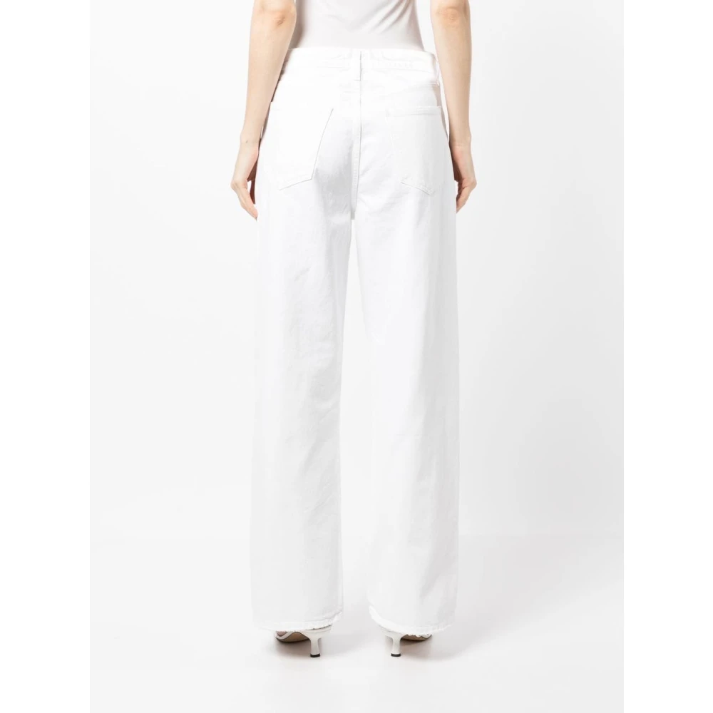 Agolde Witte Low Slung Baggy Jeans White Dames