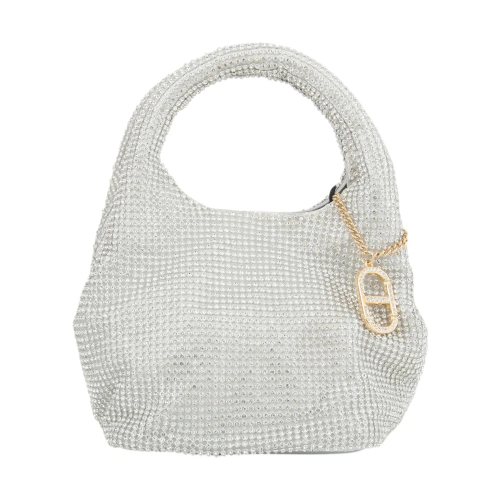 Twinset Zilveren Mini Hobo Tas Gray Dames