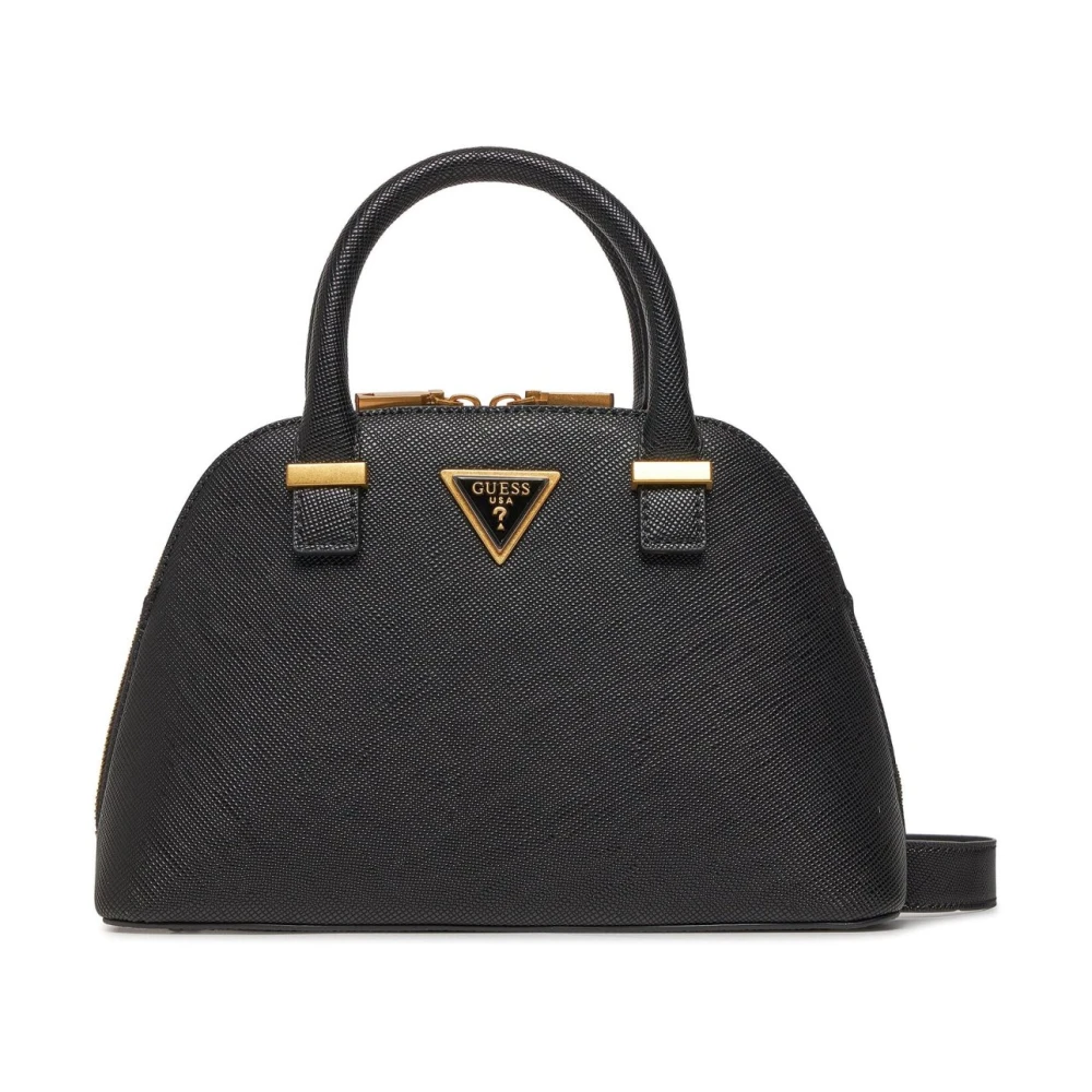 Guess Nieuwe zwarte ronde handtas voor dames met textuur Black Dames
