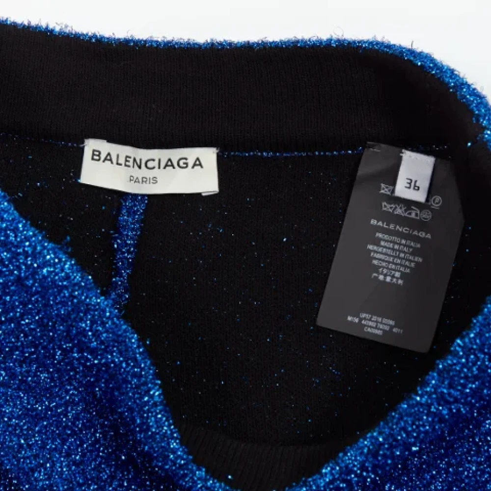 Balenciaga Vintage Pre-owned Polyester bottoms Blue Dames