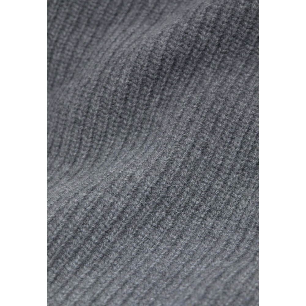 closed Raglan crew neck ribbed sweater Gray Heren