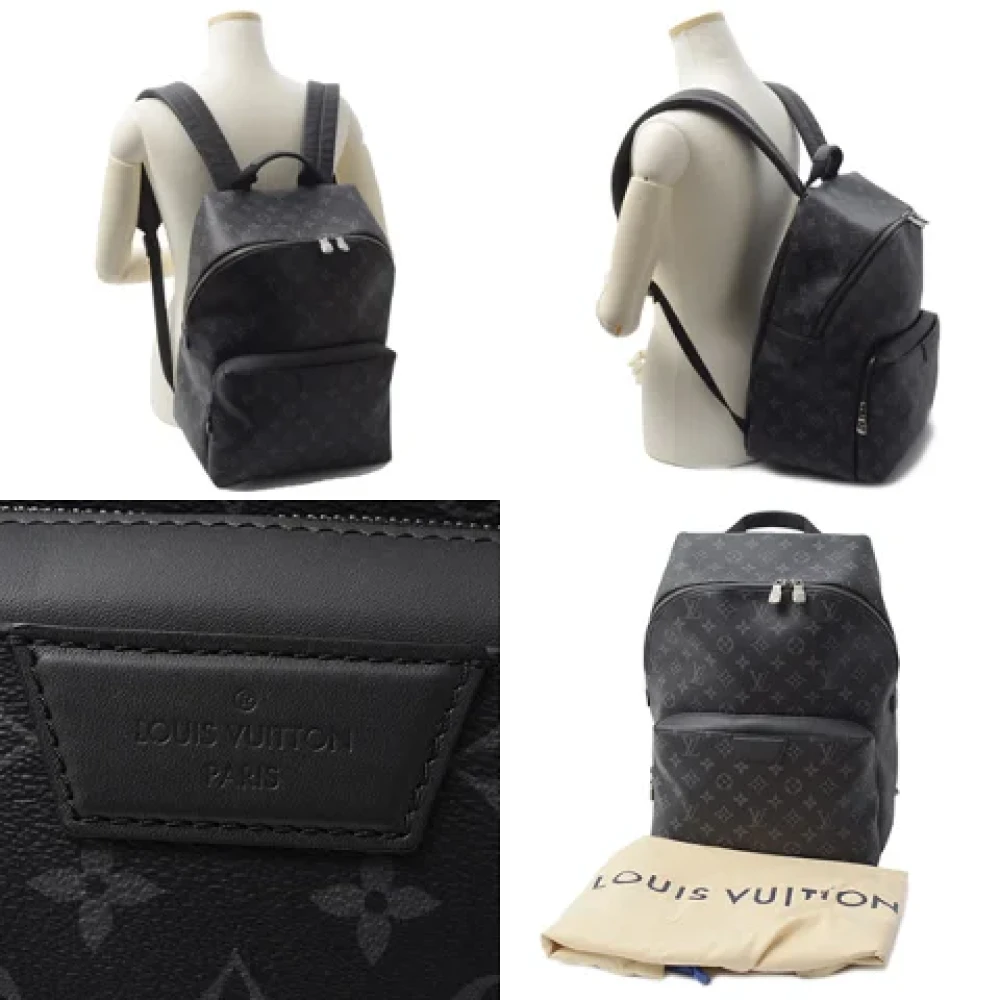 Louis Vuitton Vintage Pre-owned Canvas backpacks Black Heren