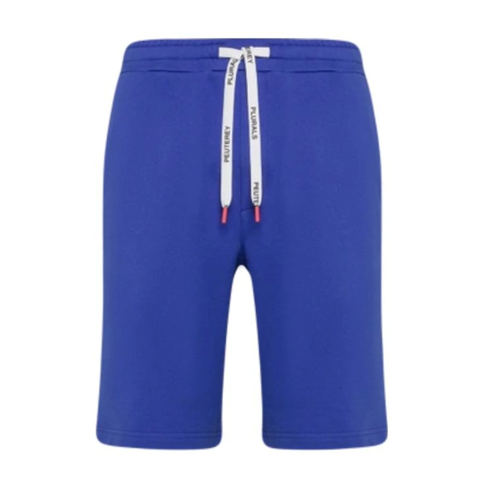 Peuterey Blauwe Katoenen Bermuda Shorts Blue Heren