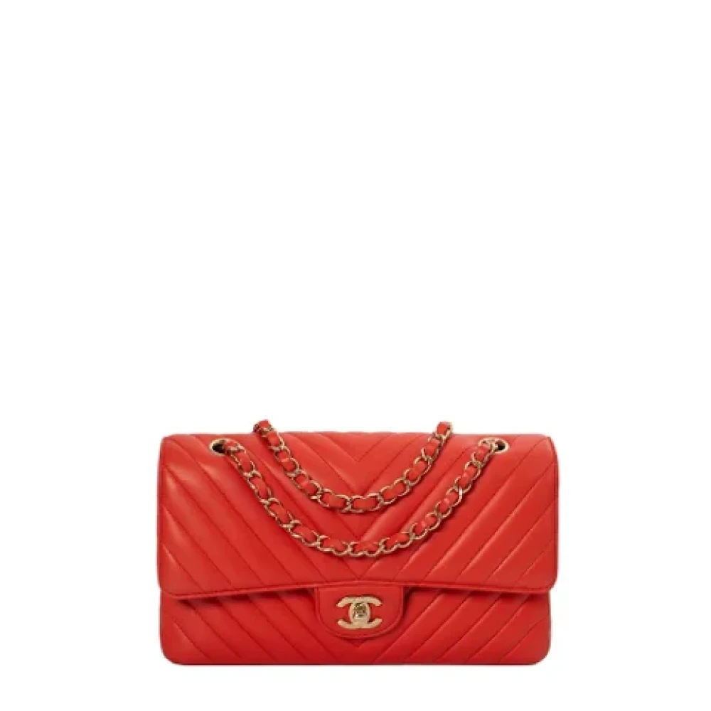 Chanel Vintage Pre-owned Leather chanel-bags Orange Dames